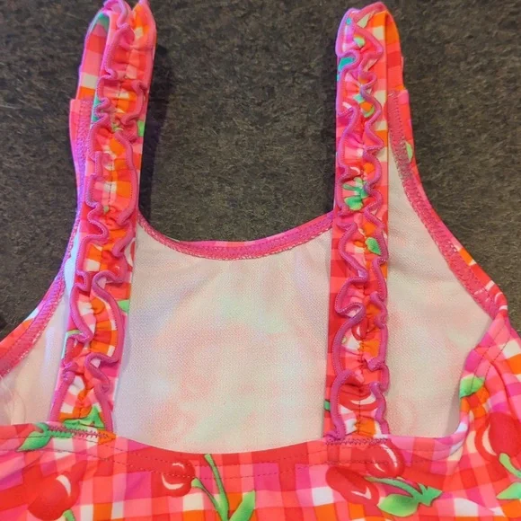 Plaid With Cherries Swimsuit - Picture 5 of 5